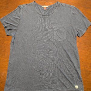 Marine Layer Relaxed Hemp Cotton Pocket Tee – Dark Denim (blue) , Size Large